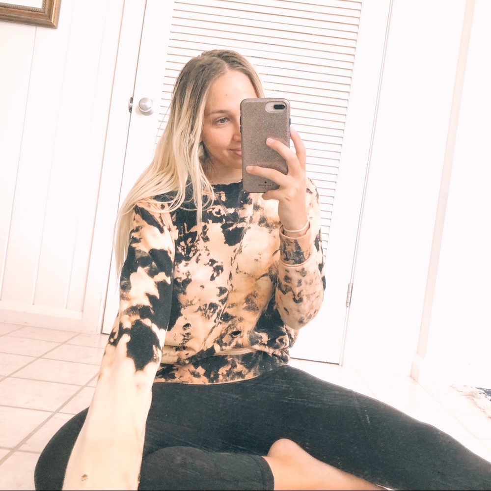 Kendall & Kyle Custom Reverse Tie Dye Sweatshirt - image 1